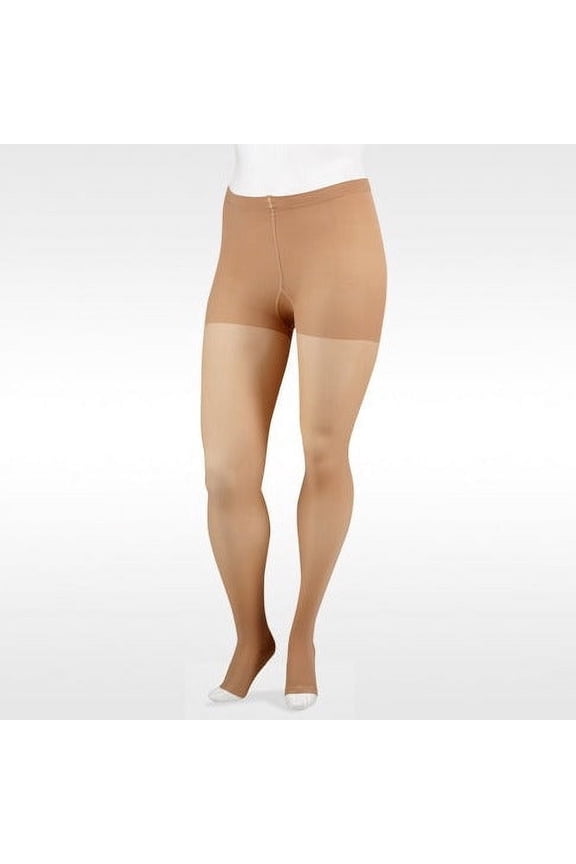 Juzo 2081 Soft Open Toe Maternity Pantyhose - 20-30 mmHg Reg Beige V