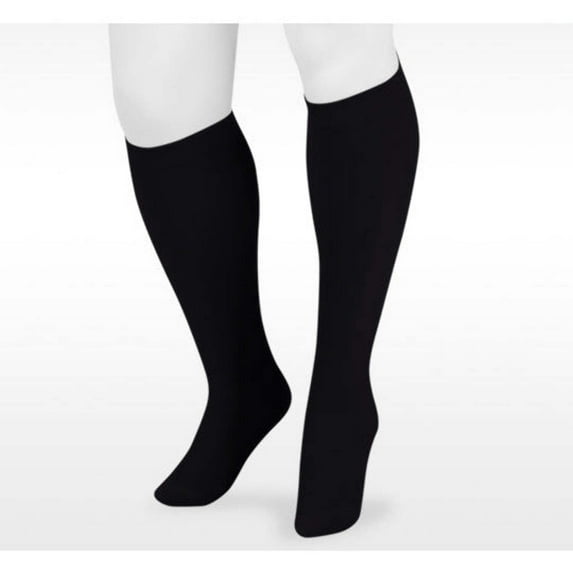 Juzo Dynamic Cotton Knee High Socks - 15-20 mmHg Short Black IV
