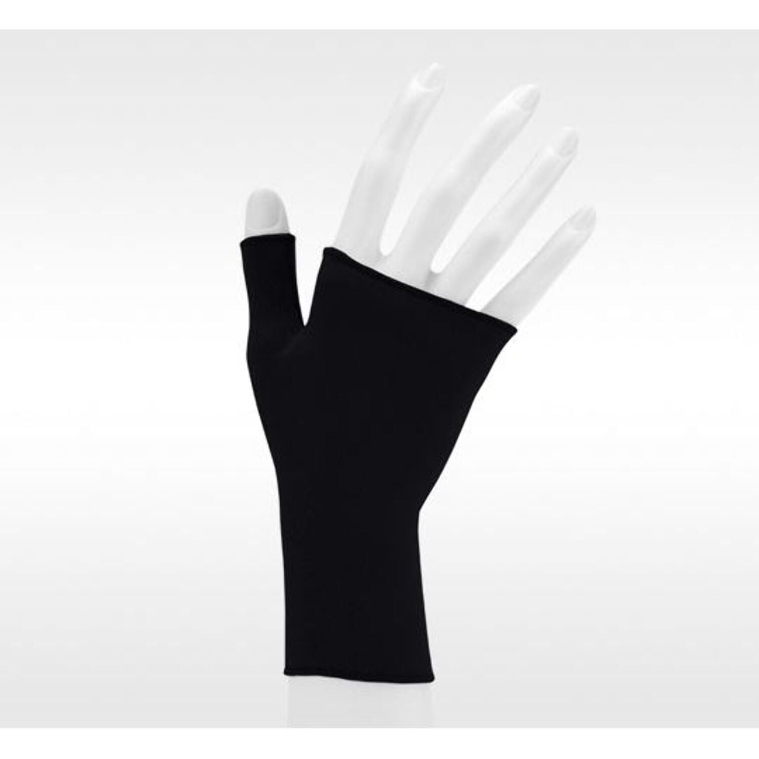 Juzo 2301 Seamless Compression Glove – Open Finger Slots, Black, X-Large, For Mild Hand/ Finger Edema Management
