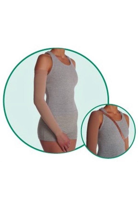 3511 Dynamic Lymphedema Armsleeve w/Shoulder Strap - 20-30 mmHg Reg Reg Beige II