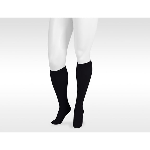 Juzo 3511 Dynamic (Varin) Soft Closed Toe Knee Highs - 20-30 mmHg Reg Black III