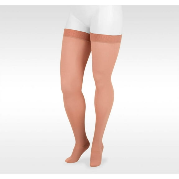 Juzo 3513 Dynamic (Varin) Soft Open Toe Thigh Highs - 40-50 mmHg Reg Beige V