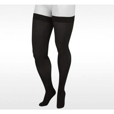 Juzo 4410 Basic Closed Toe Thigh Highs w/ Silicone Border - 15-20 mmHg Short Black III