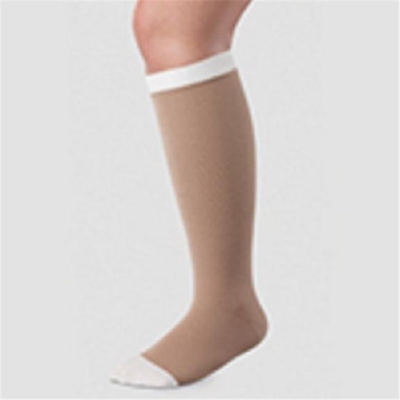 Juzo 6091 Dual Stretch Open Toe Knee Highs - 20-30 mmHg Reg Beige IV
