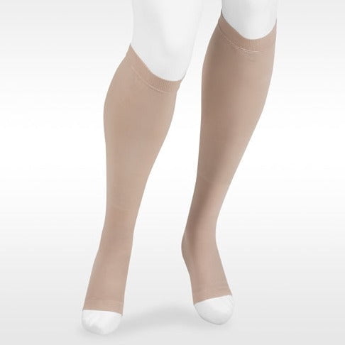 Juzo 6092 Dual Stretch Open Toe Knee Highs - 30-40 mmHg Reg Beige V