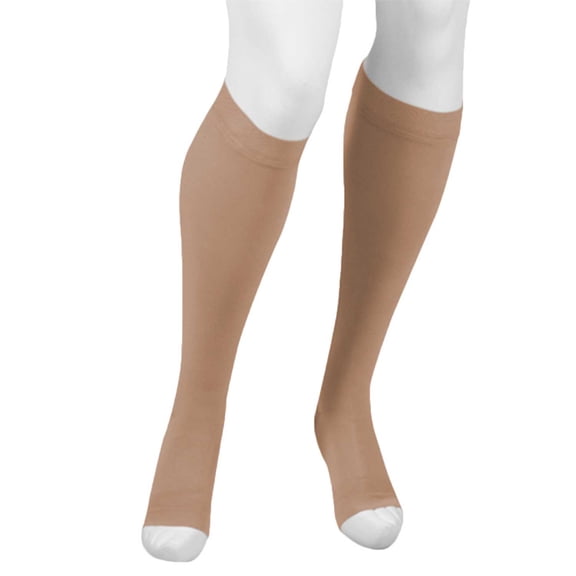 Juzo Assist 3611 Open Toe Knee Highs w/Silicone Band - 20-30 mmHg Beige I Reg