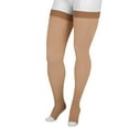thumbnail image 1 of Juzo 4410 Basic Open Toe Thigh Highs w/Silicone Dot Band - 15-20 mmHg Short Beige IV, 1 of 3