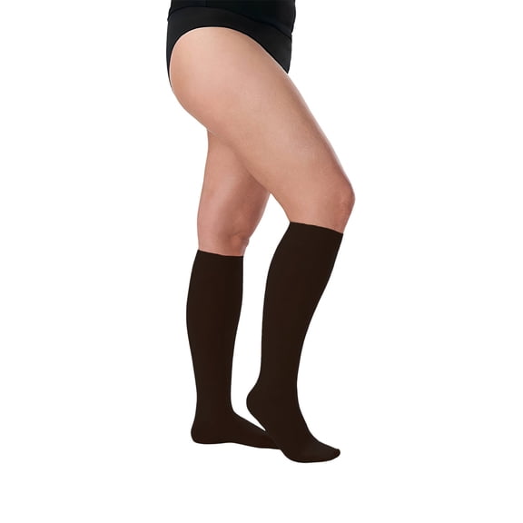 Juzo Dynamic 20-30 mmHg Compression Stockings, Knee High, Closed Toe | Compression Socks for Moderate Varicosities & Edema, Post-Sclerotherapy, Post-Op | Black, Medium (III) Short