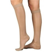 Juzo Naturally Sheer Compression Knee High Closed Toe 15-20mmHg, II, Beige