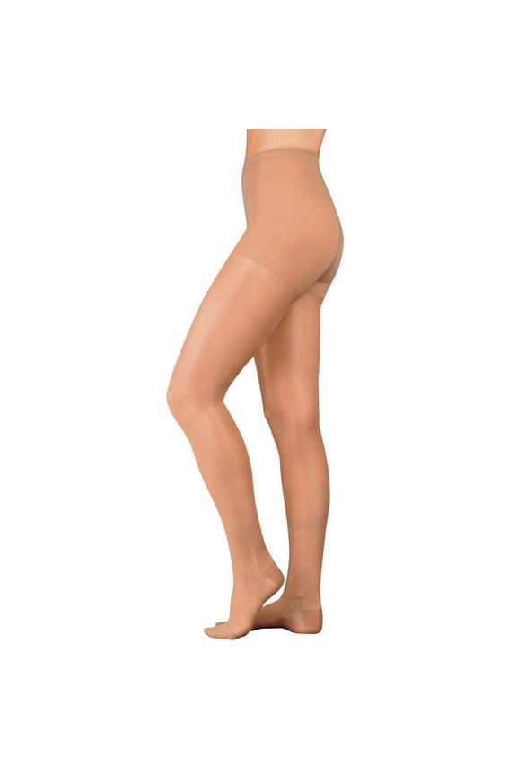 Juzo 2100 Naturally Sheer Open Toe Pantyhose - 15-20 mmHg Reg Black IV