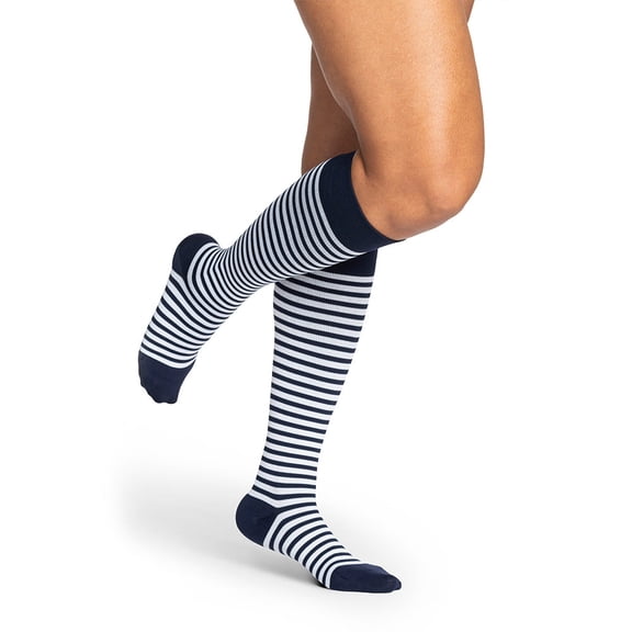 Juzo Power Vibe 2650 Socks for Men and Women, Super Stripe, Size: X-Large (Groovy Zebra) 15-20mmHg