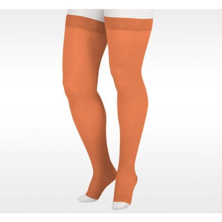 Juzo Soft 2000 Open Toe Thigh Highs w /Silicone Band - 15-20 mmHg Reg