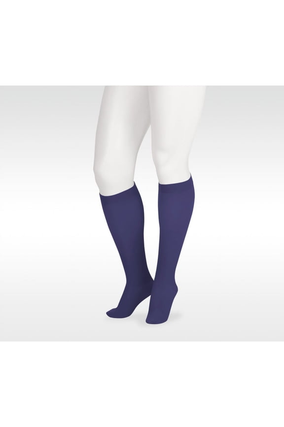 Soft 2002 Knee-High 30-40mmhg Compression Silicone Band Closed Toe Stocking