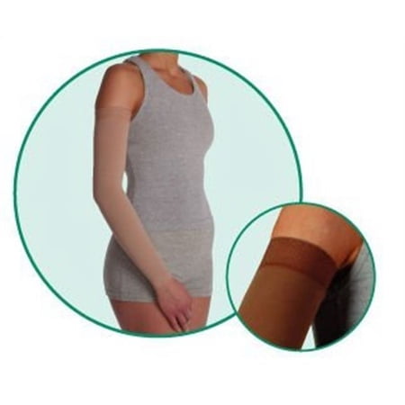 Juzo 2002 Lymphedema Armsleeve Dreamsleeve w/Silicone Band - 30-40 mmHg Reg Reg Black IV