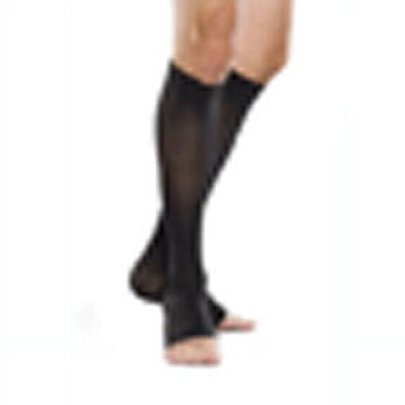 Juzo 2001 Soft Open Toe Knee Highs - 20-30 mmHg Reg Black II