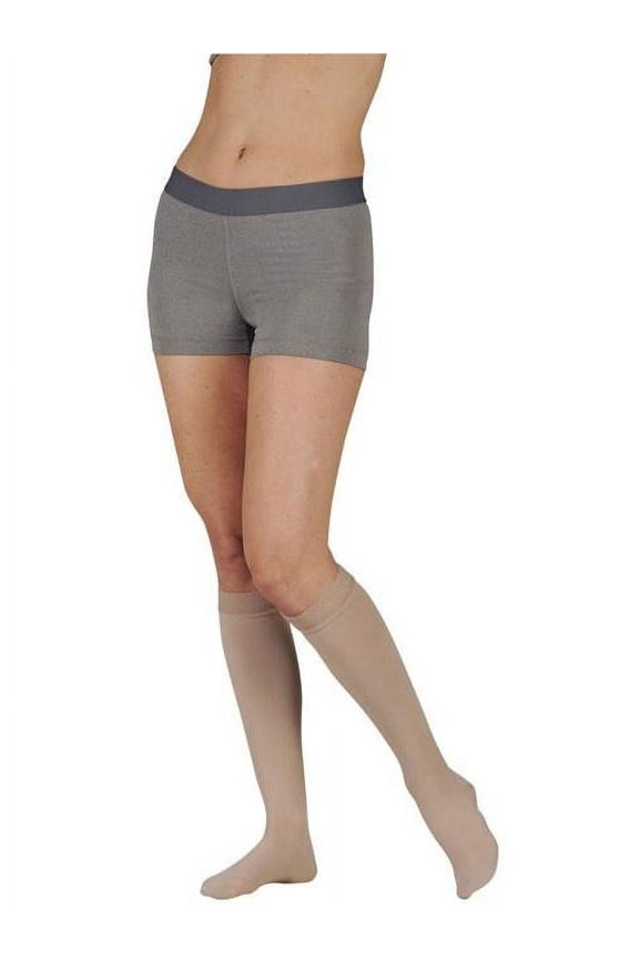 Soft Knee High Short Open Toe 20-30mmHg, IV, Cinnamon