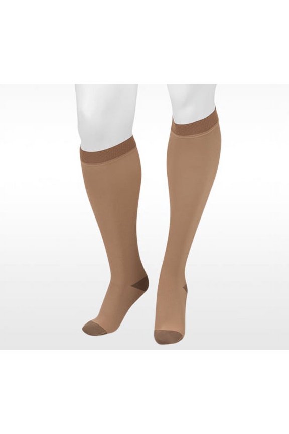 Soft Silver 20-30 mmHg, Silver, Knee, FF, Short Silicone