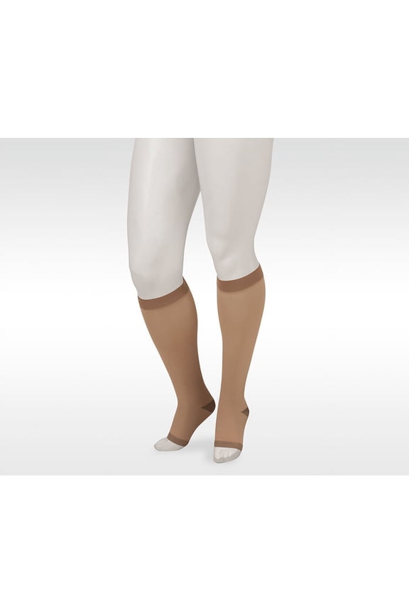 Soft Silver 30-40 mmHg, Silver, Knee, OT, Short, Silicone