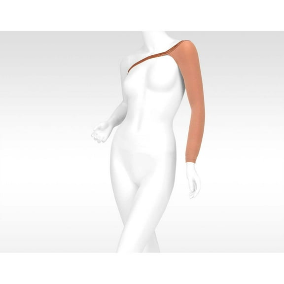Juzo 3511 Dynamic Lymphedema Armsleeve w/Shoulder Strap - 20-30 mmHg Long Max Beige IV