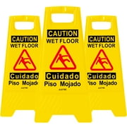 Juztec 23.6*11.8*1.2 Wet Floor Sign - Caution Safety Sign for Slippery Floors in Walmart