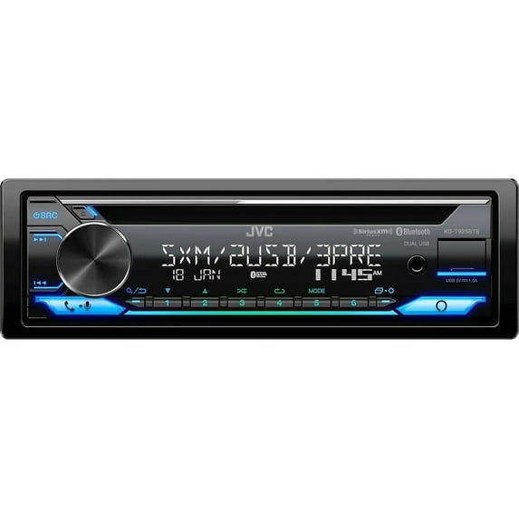 Jvc KD-T925BTS Single DIN In-Dash CD Stereo Receiver with Bluetooth (SiriusXM Ready)