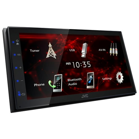 JVC - 6.8" Bluetooth Digital Media (DM) Receiver with Rear Camera Input and Parking Guidelines - Black