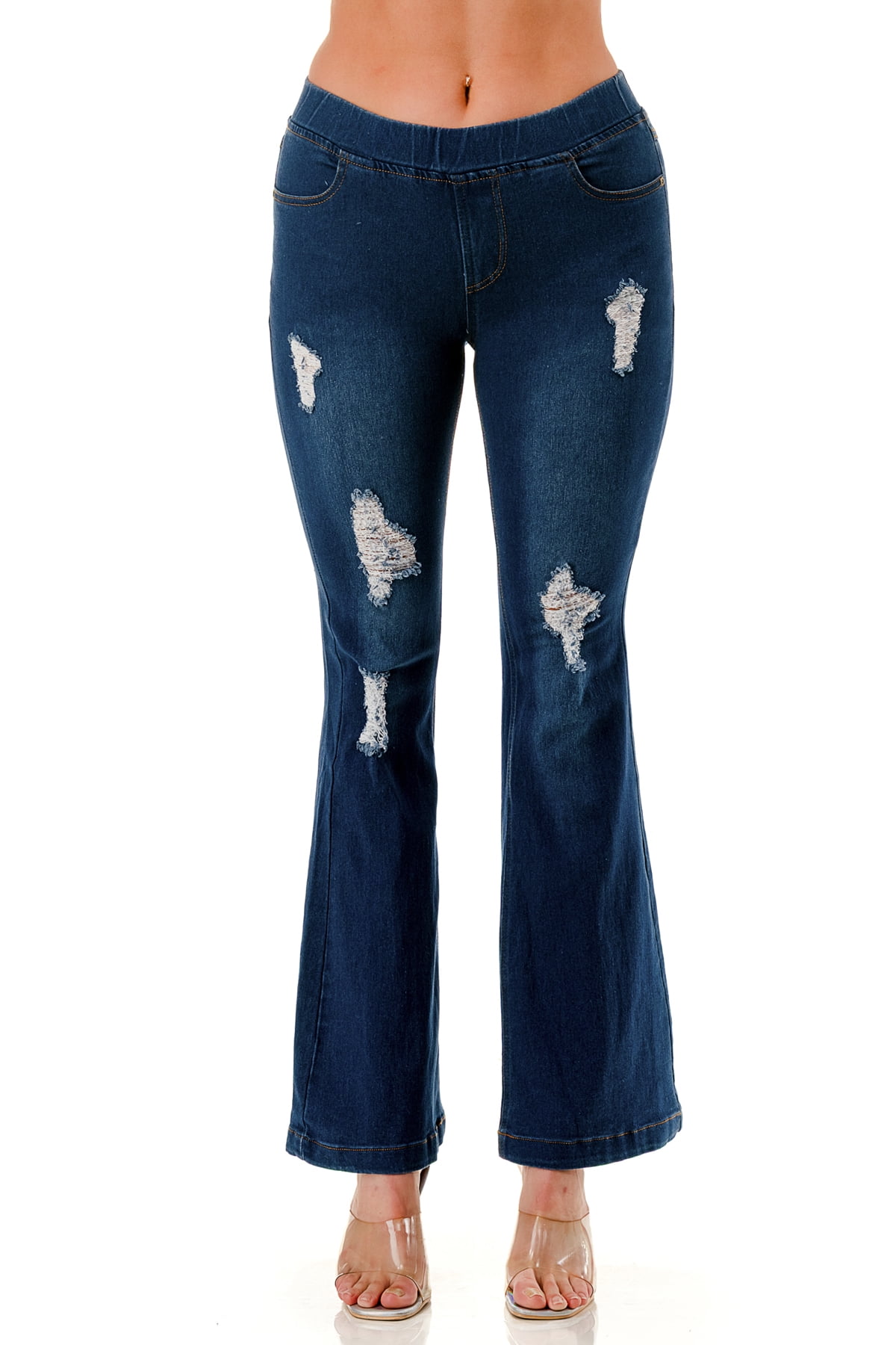 Jeans Feminina CalÃ§a Flare Jeans Plus Size Calça Flare Jeans Boca