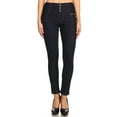 thumbnail image 1 of Jvini Women's Pull On Skinny Pants Fleece Lined Stretchy Knit Denim Jeggings With Pockets, 1 of 5
