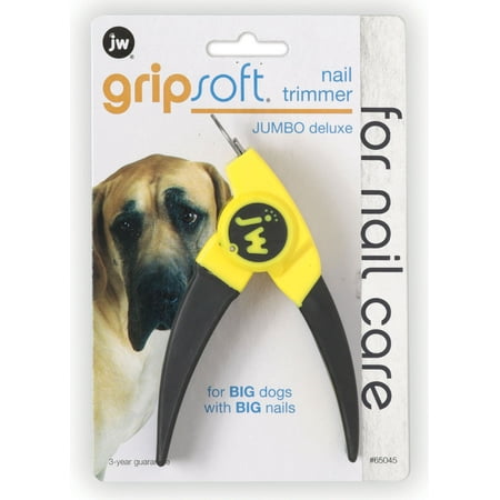 JW Pet Deluxe Dog Nail Trimmer Grey, Yellow, 1ea/Jumbo