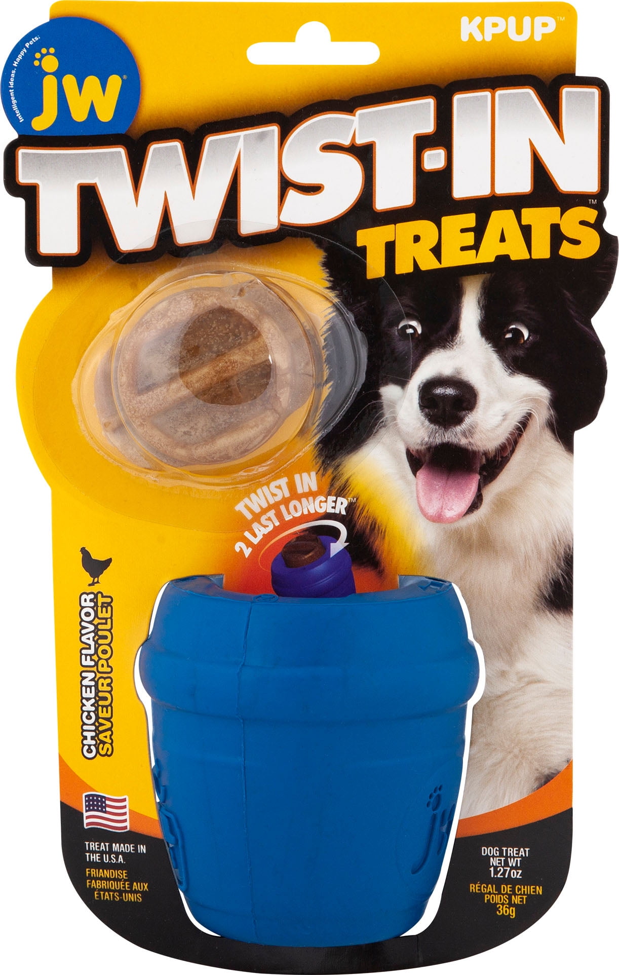 Jw Dog/cat Jw Twist in Treats Toy & Treat Blue 2 Pack