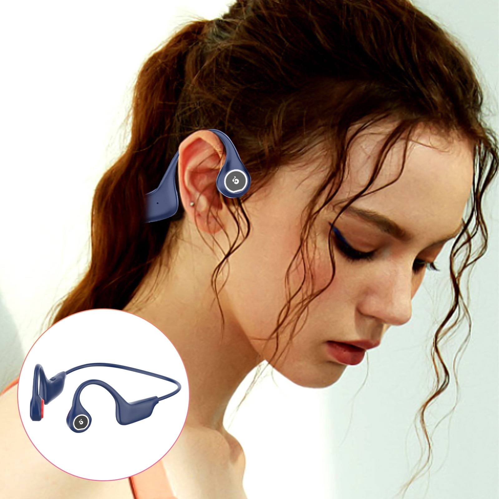 Jwputqe Bluetooth Conduction Headphones Open Ear Headphones Bluetooth 5