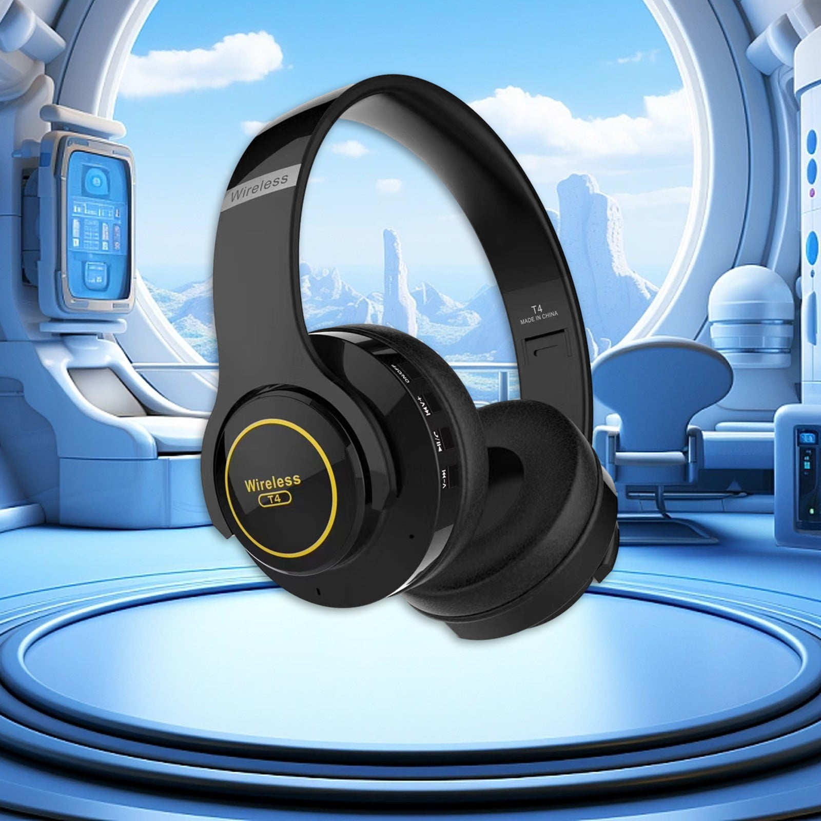 Jwputqe Bluetooth Headphones,Bluetooth Earphones Overear Foldable