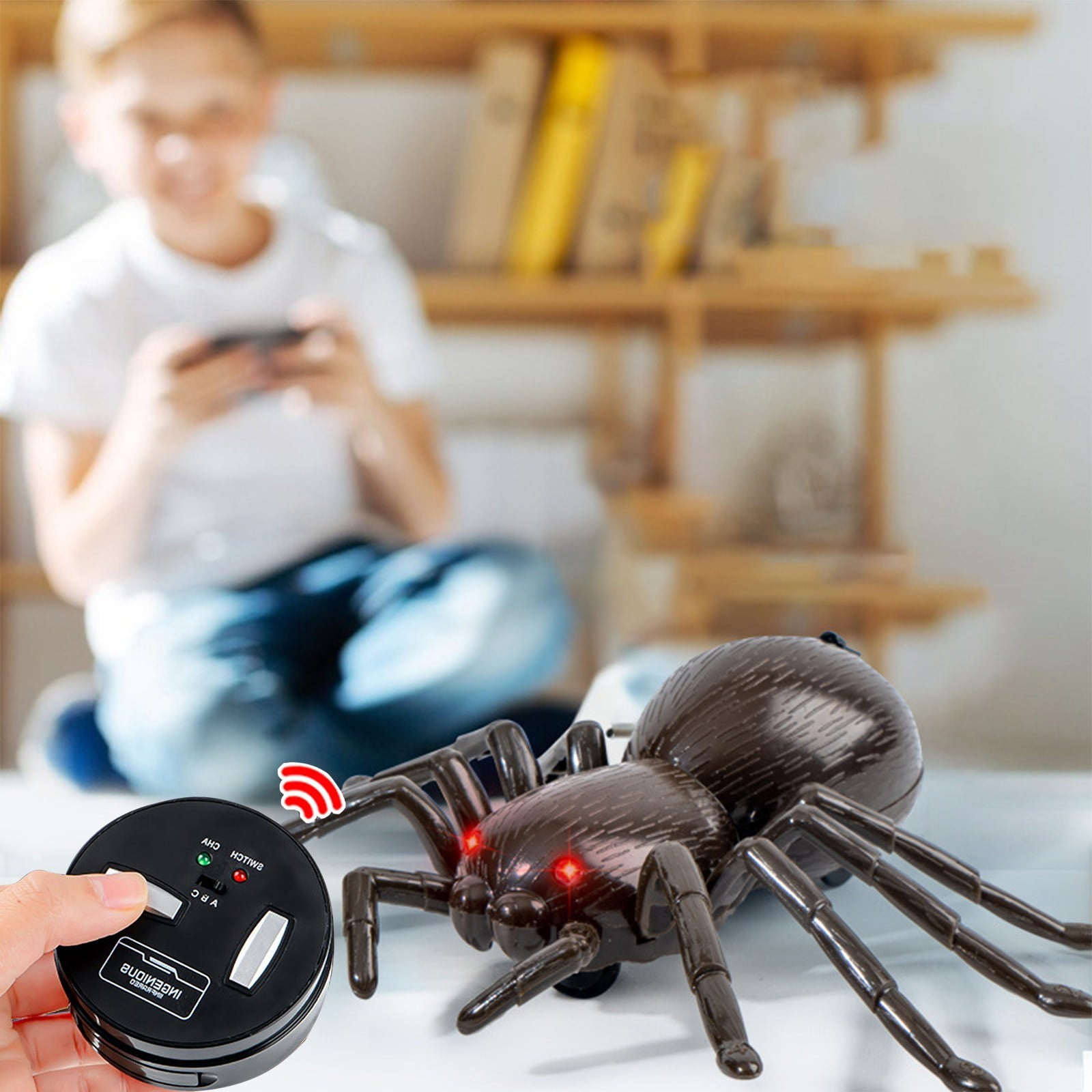 Jwputqe Remote-Controlled Electric Simulation Spider RC Moving ...