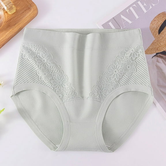 Jwputqe Briefs for women,Womens Boxer Briefs,Womens Briefs Underwear,Breathable,Fitted,Solid,Elastic Waist,Cotton,Green,M
