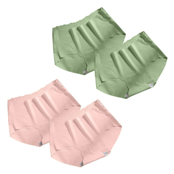 Jwputqe Briefs for women,Womens Briefs Underwear,Breathable,Fitted,Solid,Elastic Waist,Cotton,Green,XL(US:10)