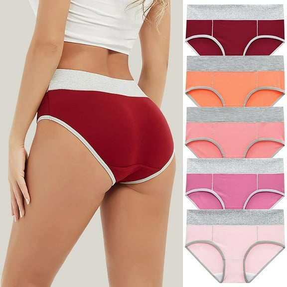 Jwputqe Briefs for women,Womens Briefs Underwear,Breathable,Fitted,Solid,Elastic Waist,Nylon,Multicolor,3XL(US:12)