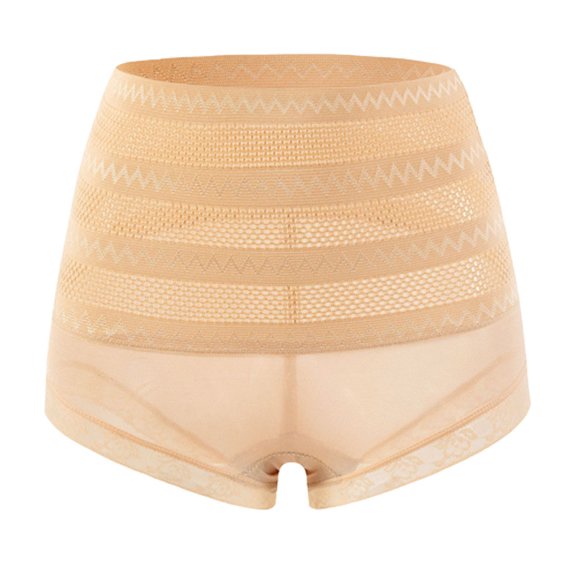 Jwputqe Briefs for women,Womens Briefs Underwear,Breathable,Fitted,Solid,Elastic Waist,Nylon,Spandex,Beige,2XL(US:12)