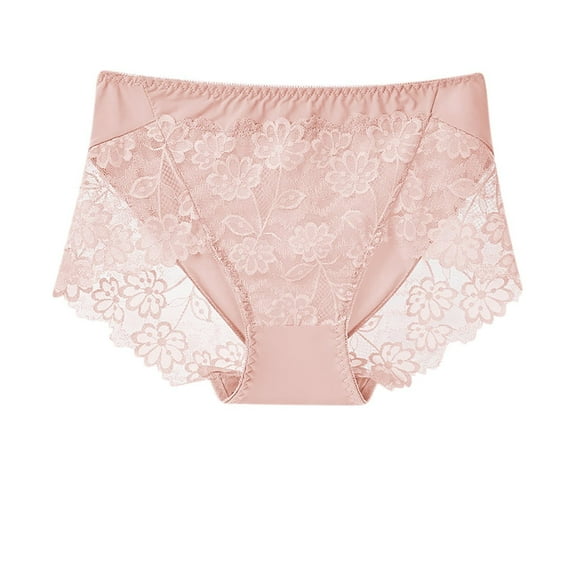 Jwputqe Womens Panties,Underwear for Women,Breathable,Fitted,Soft,Solid,Elastic Waist,Pink,3XL