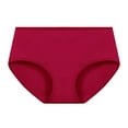 thumbnail image 1 of Jwputqe&nbsp;Briefs for women,Womens Boxer Briefs,Womens Briefs Underwear,Breathable,Fitted,Solid,Elastic Waist,Nylon,Spandex,Wine,XL, 1 of 2