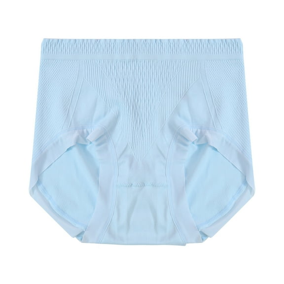 Jwputqe Briefs for women,Womens Briefs Underwear,Breathable,Fitted,Solid,Elastic Waist,Polyester,Blue,M