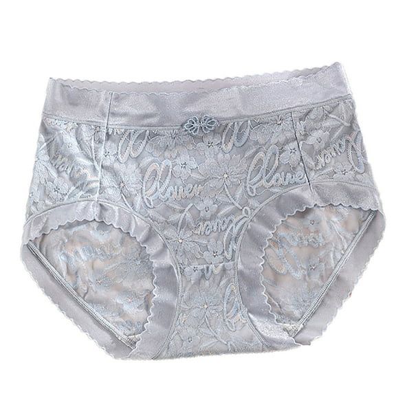 Jwputqe Briefs for women,Womens Briefs Underwear,Breathable,Fitted,Solid,Elastic Waist,Polyester,Spandex,Blue,XL