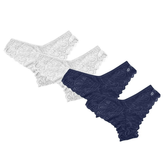 Jwputqe Briefs for women,Womens Briefs Underwear,Breathable,Fitted,Solid,Elastic Waist,Polyester，Cotton,Spandex,Dark Blue,XL(US:10)