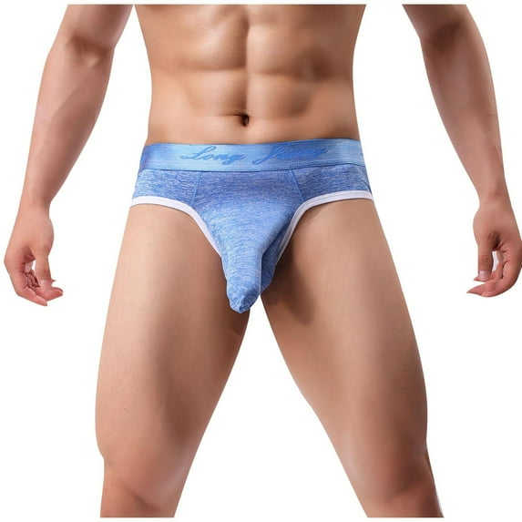 Jwputqe Mens Boxer Briefs,Mens Briefs,Boxer Briefs,Breathable,Comfort Fit,Solid,Elastic Waist,Nylon,Spandex,Blue,S