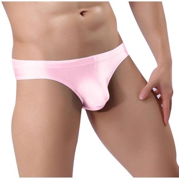 Jwputqe Mens Boxer Briefs,Mens Briefs,Boxer Briefs,Breathable,Cooling,Solid,Elastic Waist,Nylon,Spandex,Pink,S