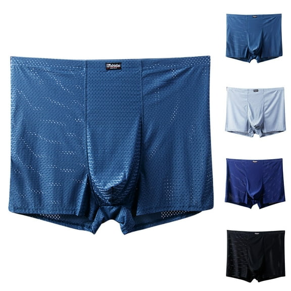 Jwputqe Mens Briefs,Boxer Briefs,Mens Underwear Briefs,Breathable,Fitted,Solid,Elastic Waist,Nylon,Spandex,Light Blue,2XL(US:12)