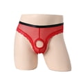 thumbnail image 1 of Jwputqe&nbsp;Mensg Strings and Thongs,Thongs,G-string Panties,Breathable,Cooling,Solid,Low Waist,Polyester,Red,One Size, 1 of 4