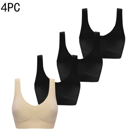 Jwputqe Sports Bras for Women Plus Size,Sports Bra,Quick Drying,Supportive,Solid,Nylon,Spandex,Beige,M(US:6)