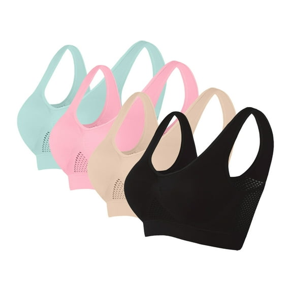 Jwputqe Sports Bras for Women,Sports Bra,Breathable,Quick Drying,Solid,Nylon,Multicolor,XL(US:10)