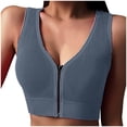 thumbnail image 1 of Jwputqe&nbsp;Sports Bras for Women,Sports Bra,Breathable,Quick Drying,Solid,Nylon,Spandex,Gray,S(US:4), 1 of 6