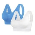 thumbnail image 1 of Jwputqe&nbsp;Sports Bras for Women,Sports Bra,Breathable,Seamless,Solid,Nylon,Spandex,White,S(US:4), 1 of 2